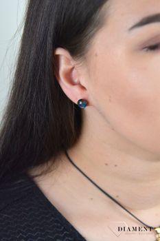Srebrne kolczyki szkło weneckie opalizujące wieloma kolorami Murano 30. Kolczyki w świetle opalizują pięknymi odcieniami srebra, złota, zieleni, niebieskiego (2).JPG